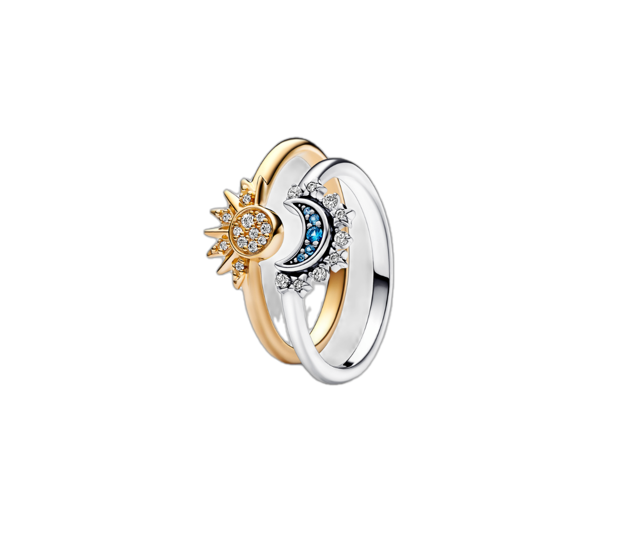 Nhẫn Đôi Orianna Celestial Mặt Trăng Mặt Trời