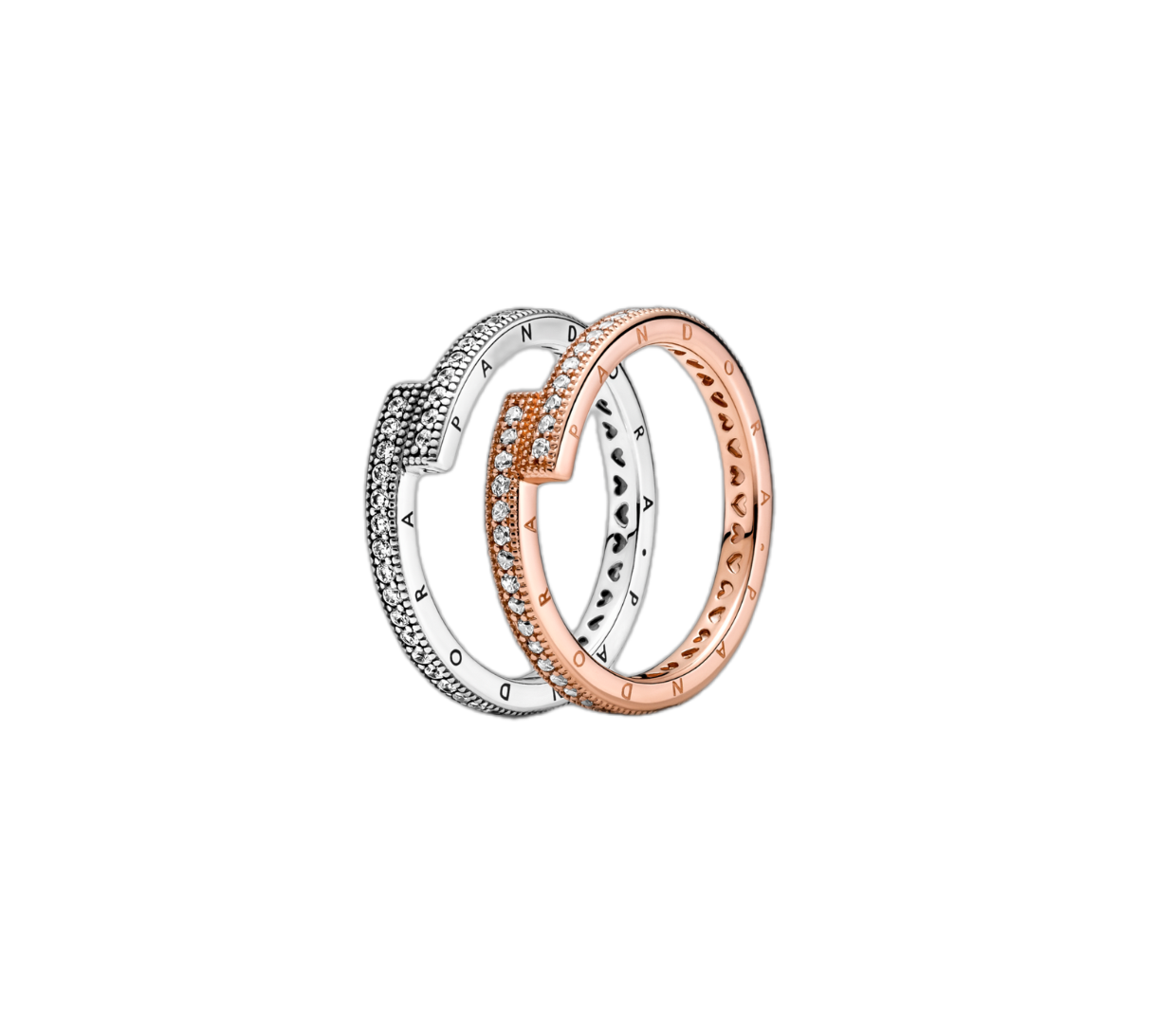 Nhẫn Đôi Orianna Signature Đai Chéo Bất Đối Xứng
