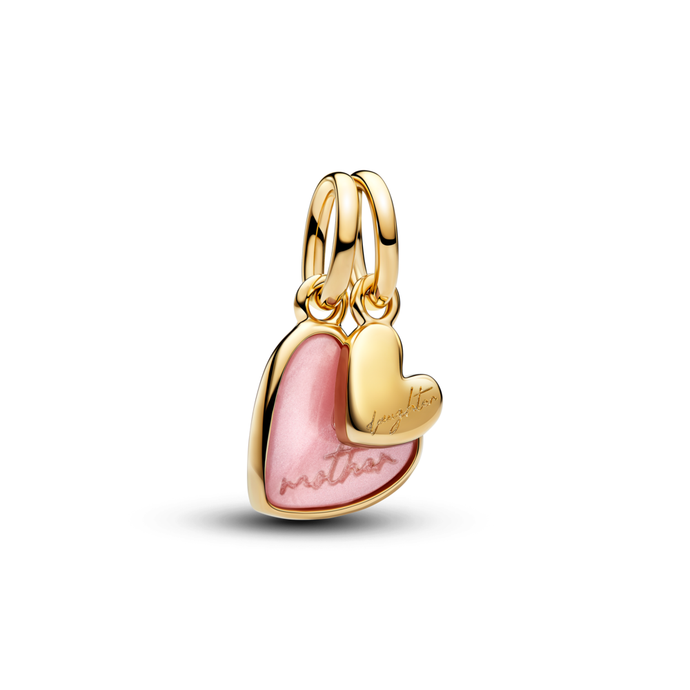 Charm Treo Đôi Mẹ Và Con Gái Mạ Vàng 14k