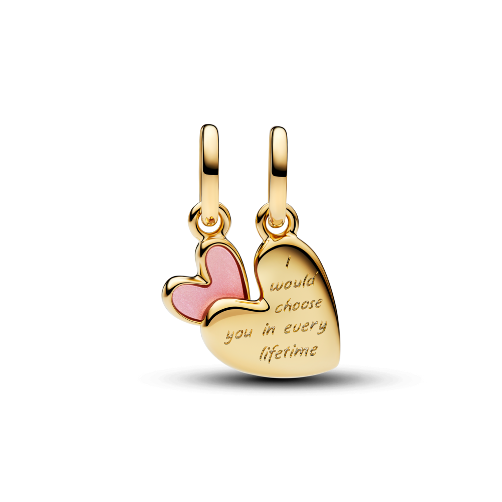 Charm Treo Đôi Mẹ Và Con Gái Mạ Vàng 14k