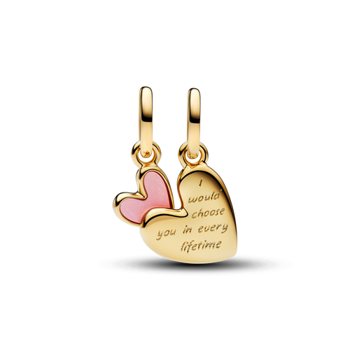 Charm Treo Đôi Mẹ Và Con Gái Mạ Vàng 14k