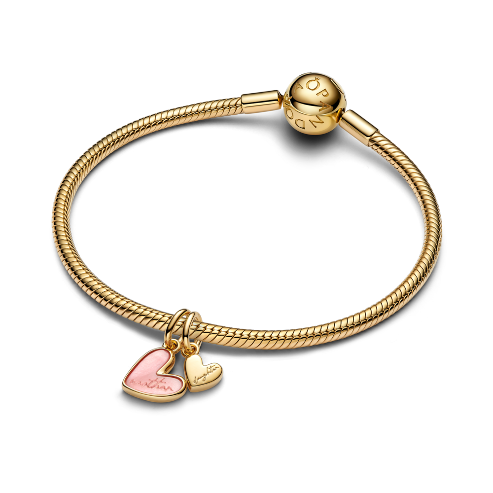 Charm Treo Đôi Mẹ Và Con Gái Mạ Vàng 14k