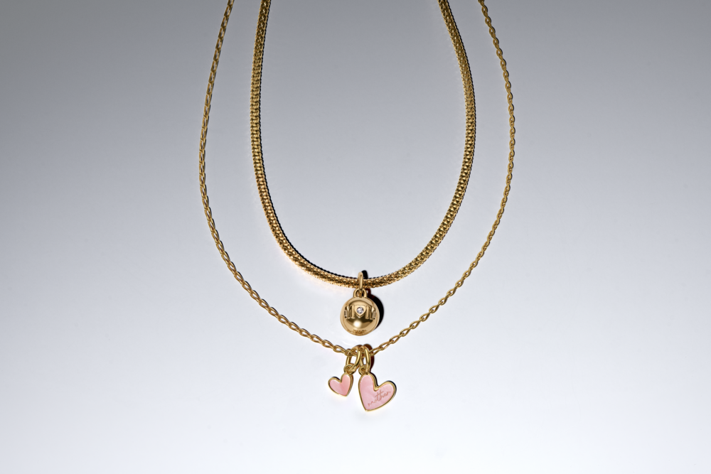 Charm Treo Đôi Mẹ Và Con Gái Mạ Vàng 14k