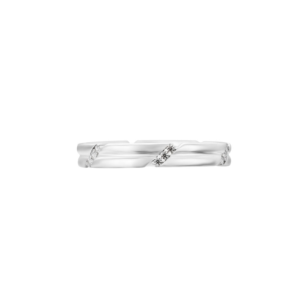 Nhẫn Bạc Lượn Sóng Đính Đá Orianna – Aura Wave Ring