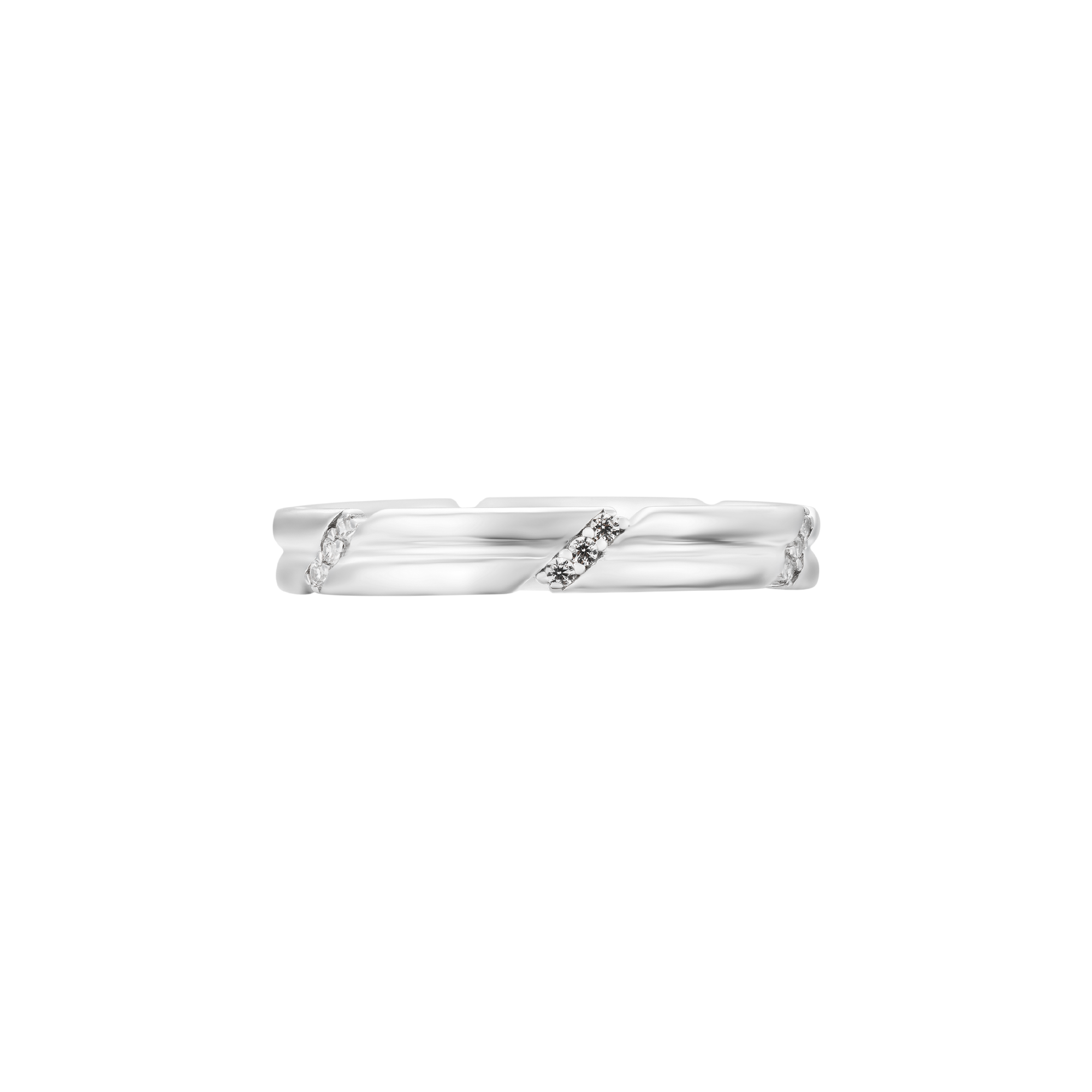Nhẫn Bạc Lượn Sóng Đính Đá Orianna – Aura Wave Ring