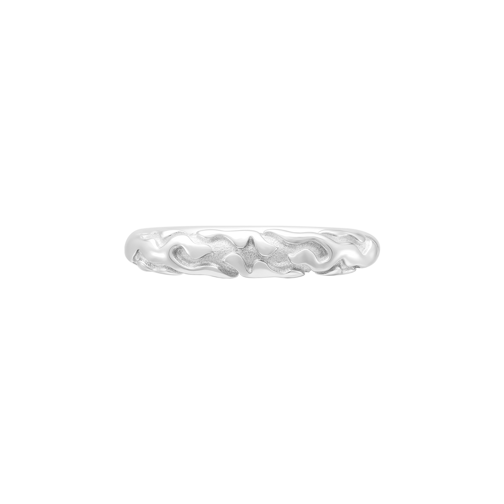 Nhẫn Bạc Điêu Khắc Dòng Chảy Orianna – Liquid Fire Ring