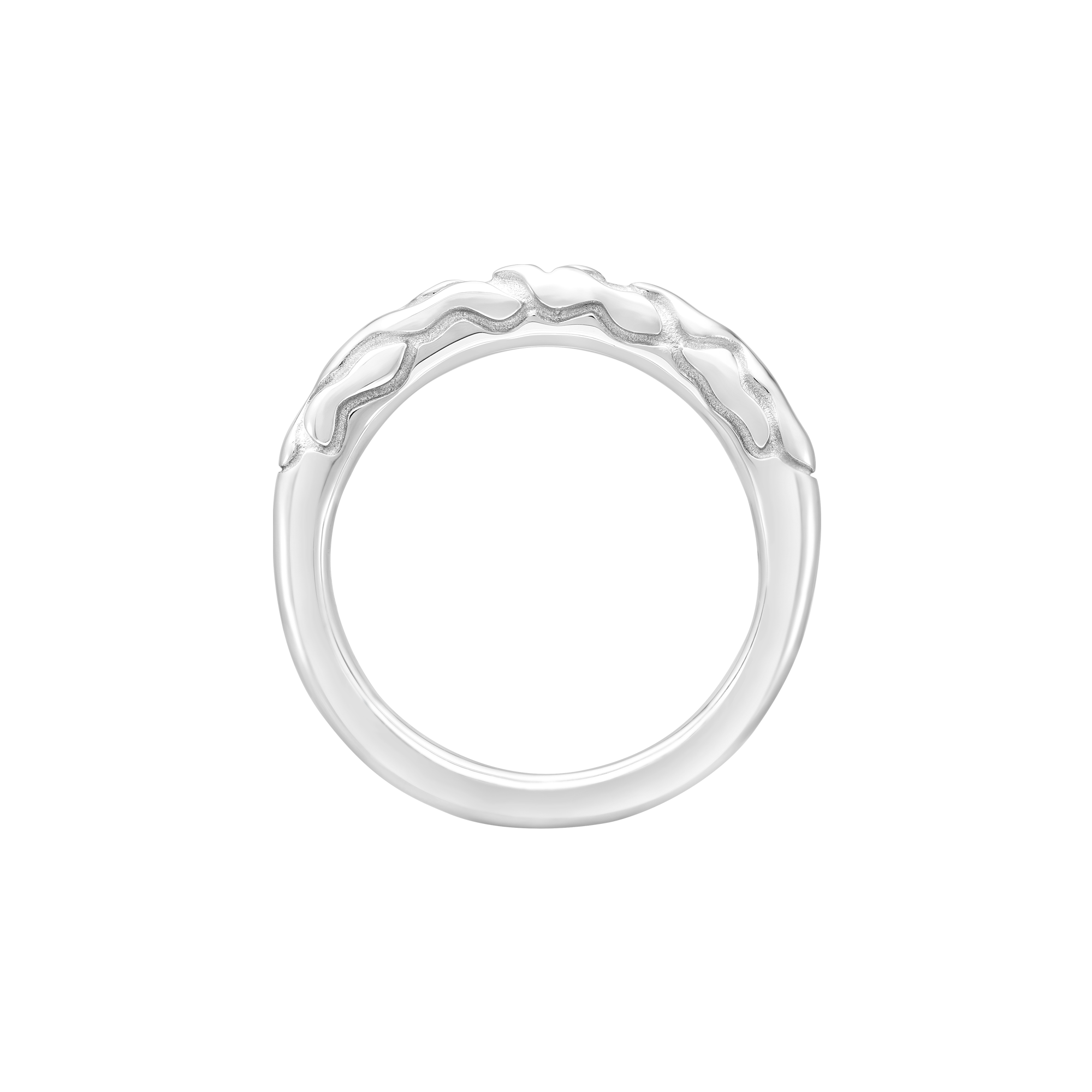 Nhẫn Bạc Điêu Khắc Dòng Chảy Orianna – Liquid Fire Ring