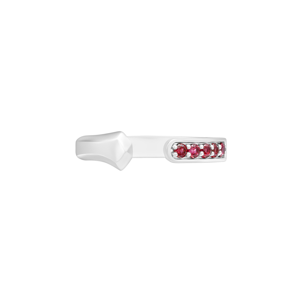 Nhẫn Hở Đa Diện Đính Đá Ruby Orianna – Crimson Touch Ring