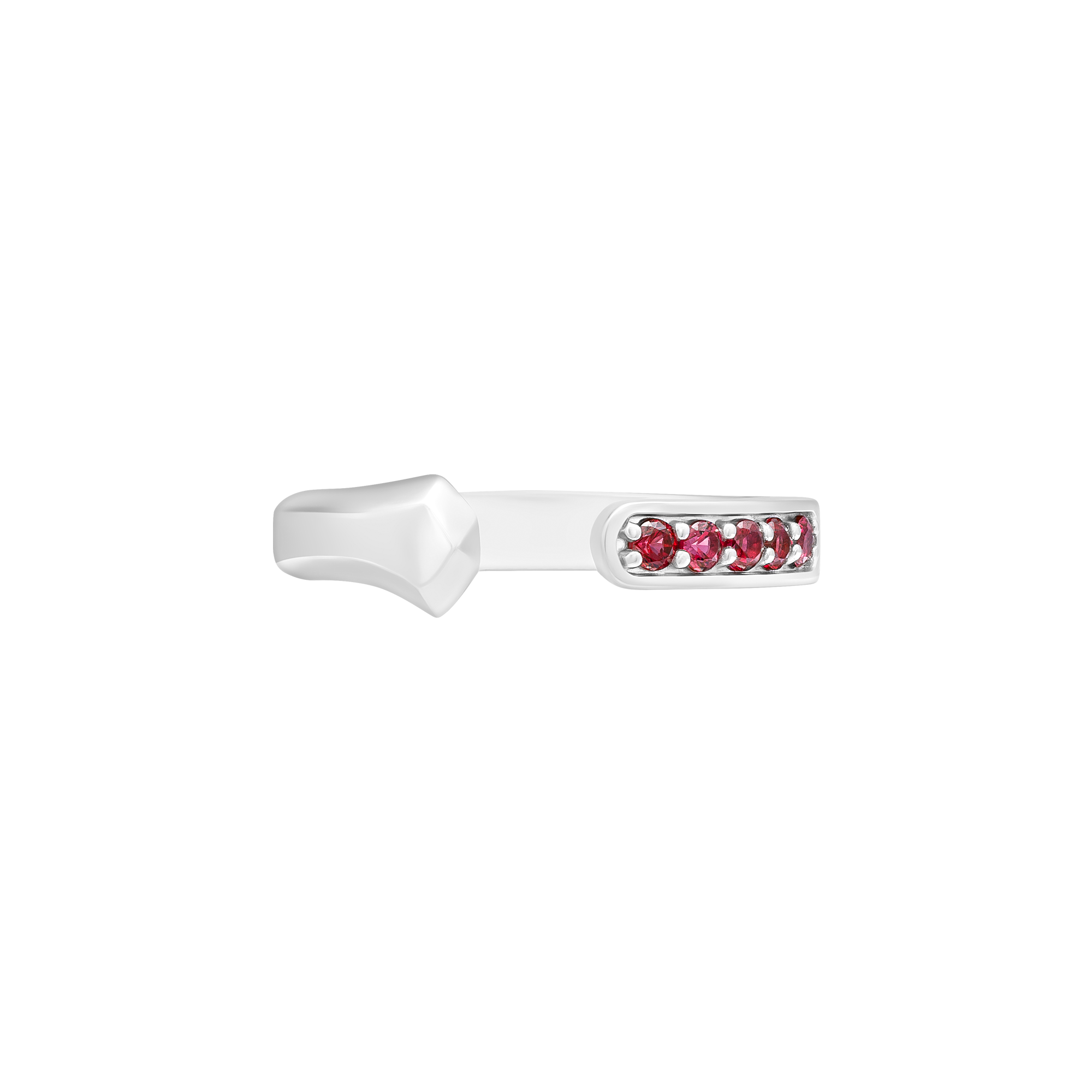 Nhẫn Hở Đa Diện Đính Đá Ruby Orianna – Crimson Touch Ring