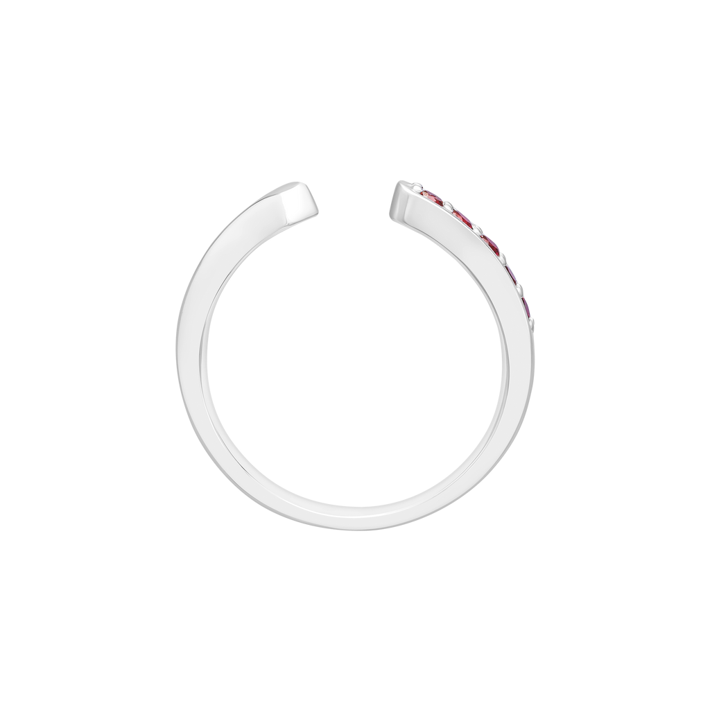 Nhẫn Hở Đa Diện Đính Đá Ruby Orianna – Crimson Touch Ring