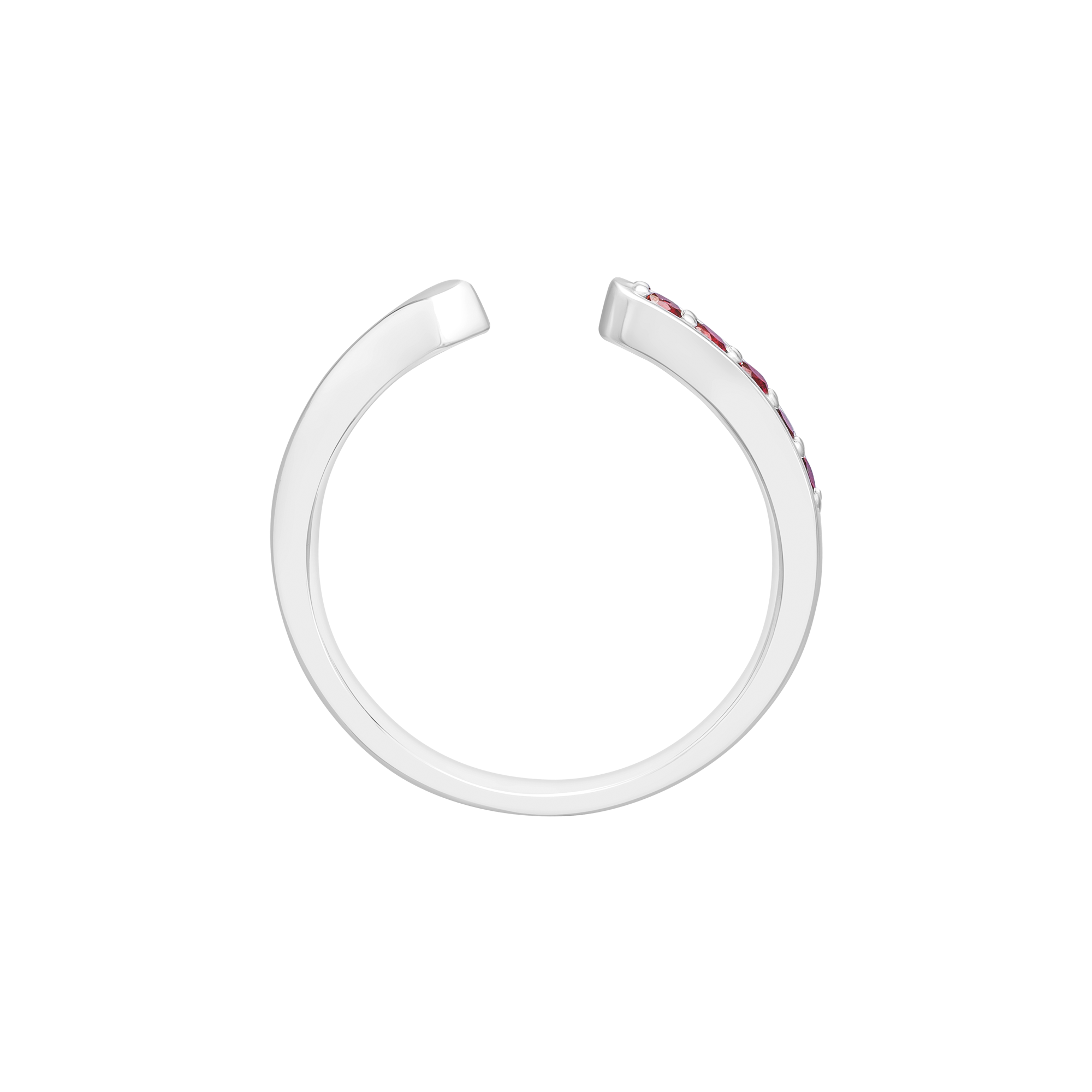 Nhẫn Hở Đa Diện Đính Đá Ruby Orianna – Crimson Touch Ring