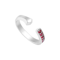 Nhẫn Hở Đa Diện Đính Đá Ruby Orianna – Crimson Touch Ring