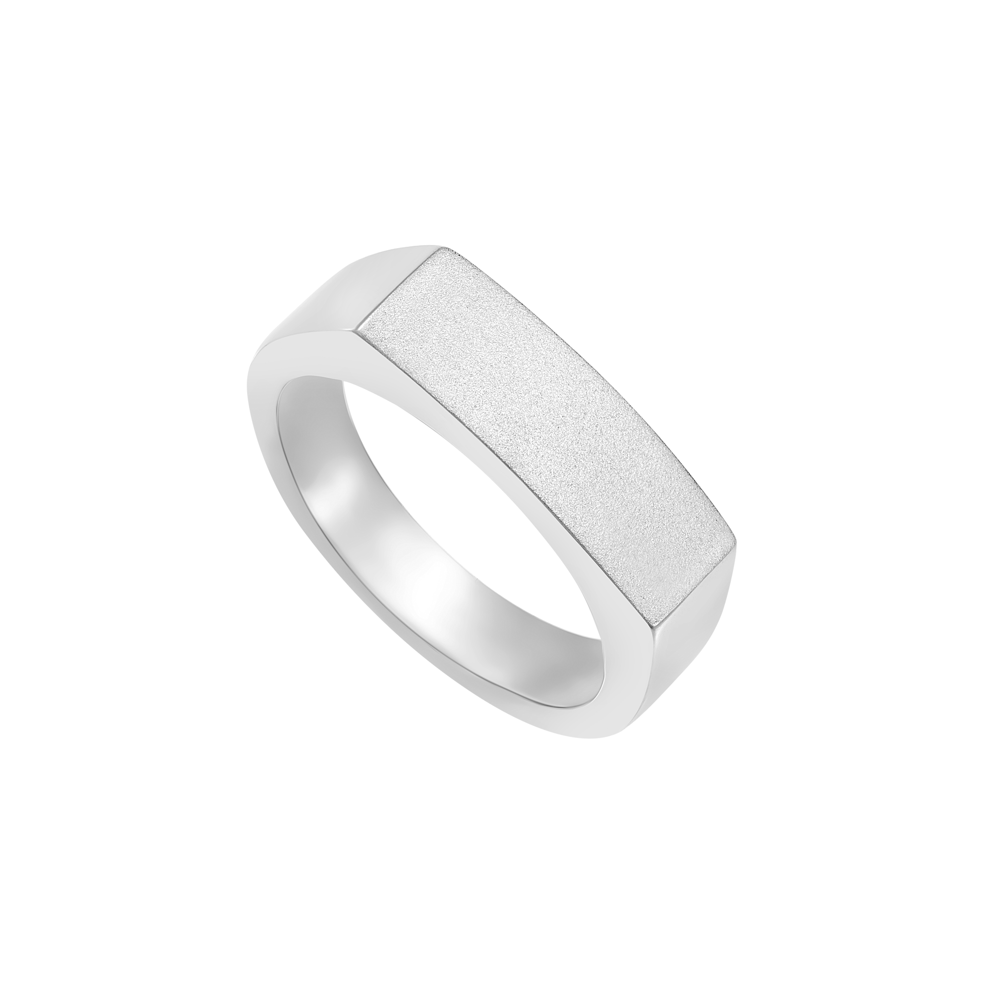 Nhẫn Signet Tối Giản Mặt Nhám Orianna – Pure Canvas Signet