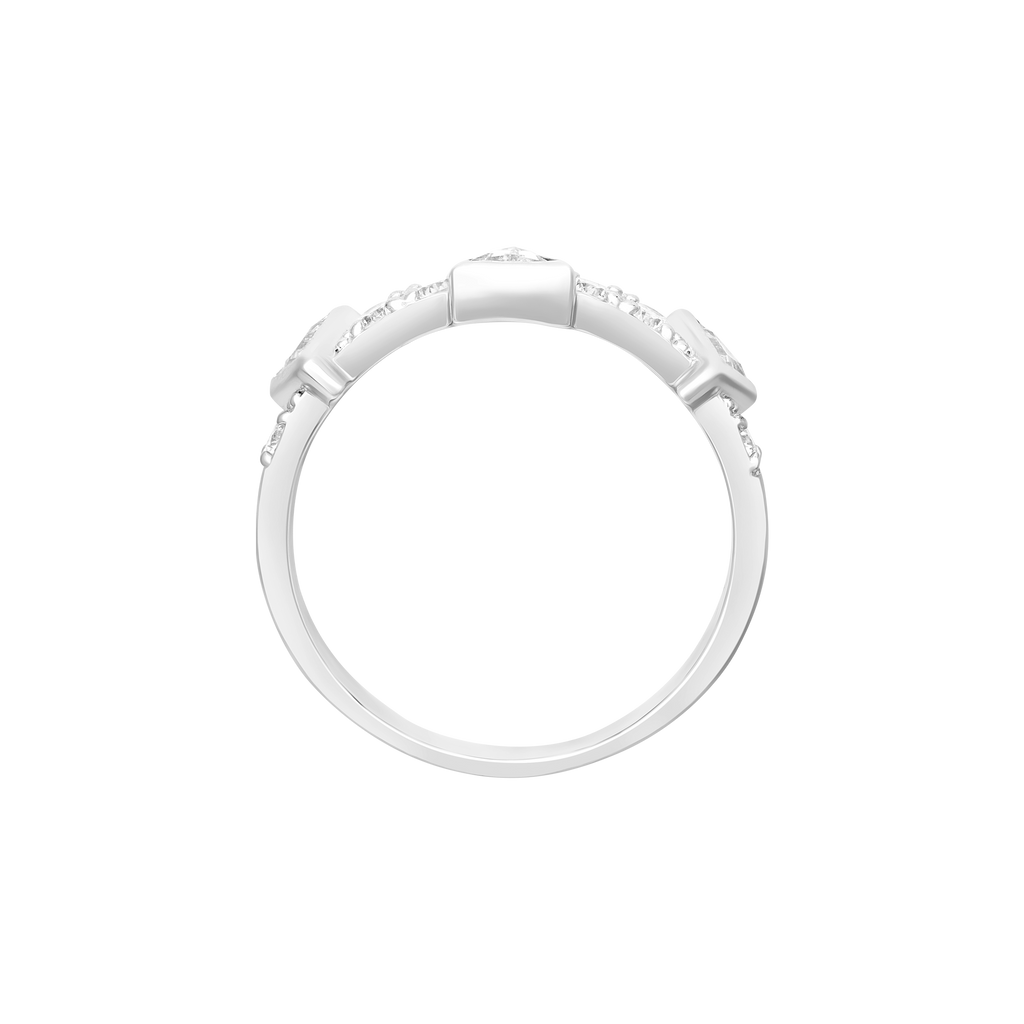 Nhẫn Bạc Hình Học Đính Đá Trillion Orianna – Stellar Prism Ring