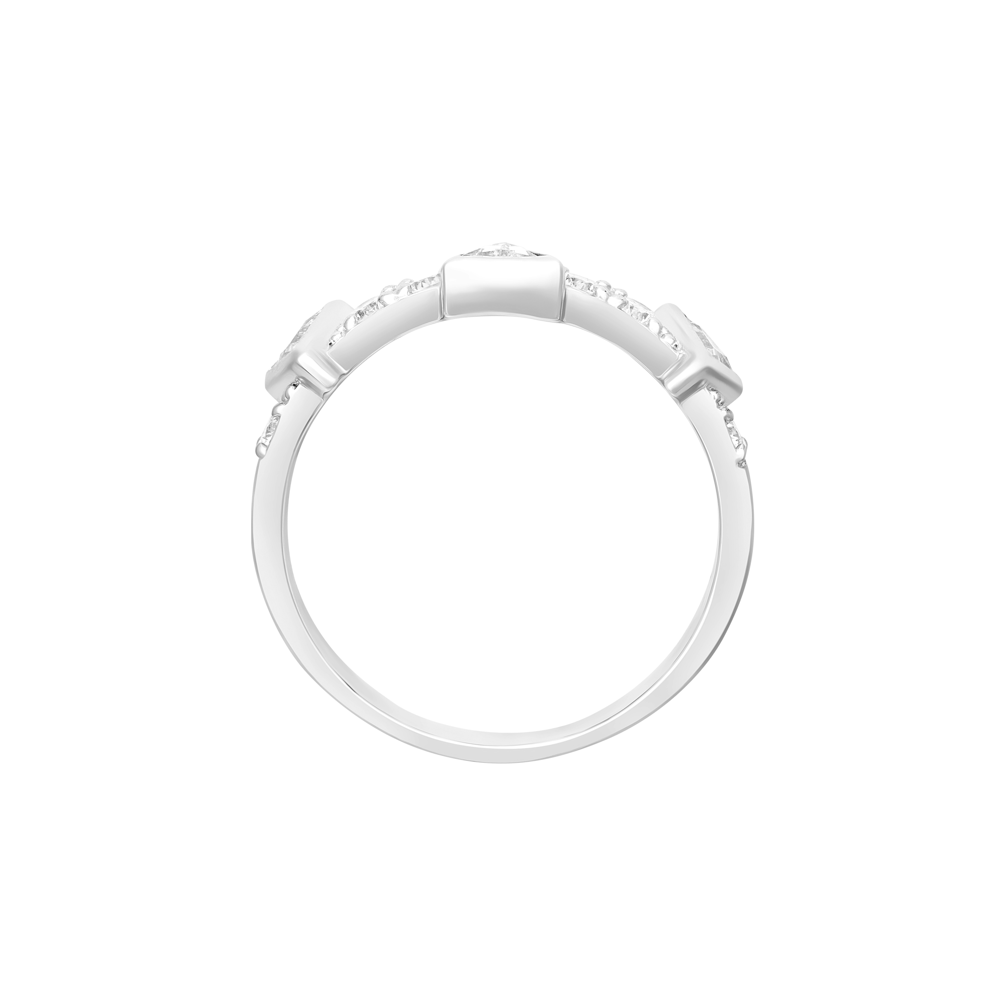Nhẫn Bạc Hình Học Đính Đá Trillion Orianna – Stellar Prism Ring