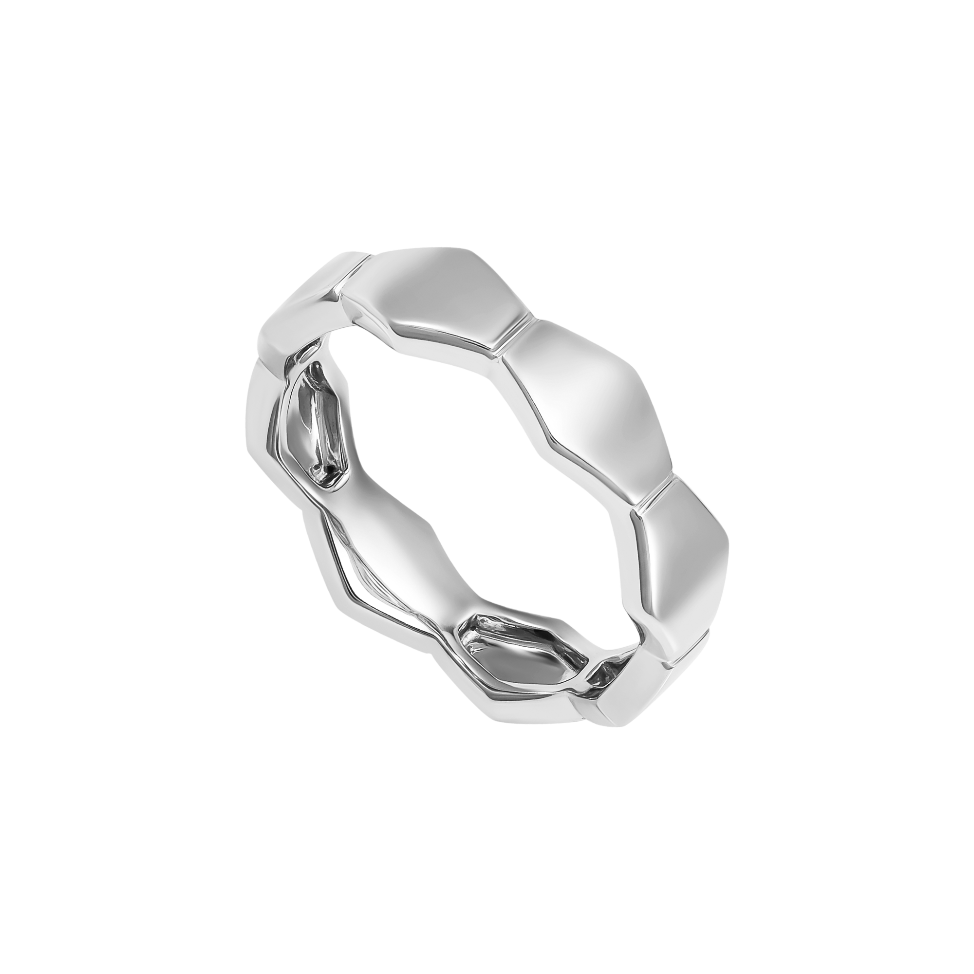 Nhẫn Bạc Cấu Trúc Lục Giác Orianna – Infinite Hex Ring