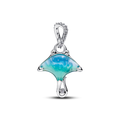 Charm Treo Bạc Cá Đuối Manta Xanh Đại Dương