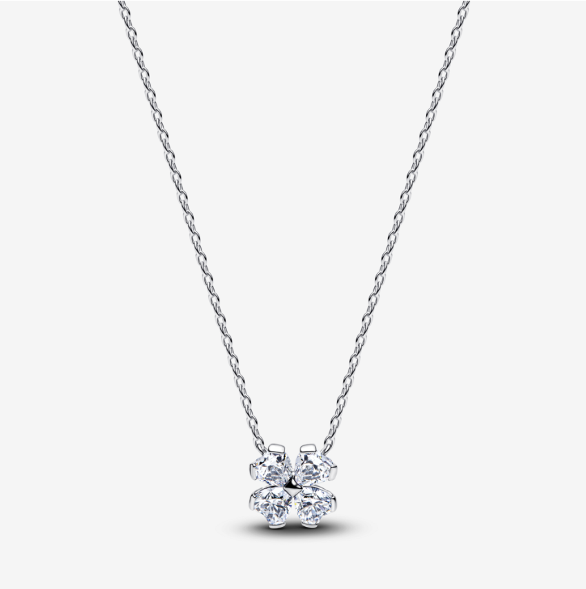 Dây Chuyền Orianna Bạc Cỏ Bốn Lá Biểu Tượng Tình Yêu Và May Mắn