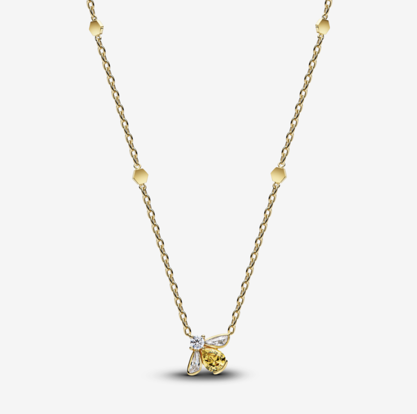Dây Chuyền Orianna Timeless Mạ Vàng 14K Ong Mật Ánh Kim