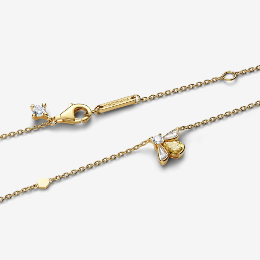 Dây Chuyền Orianna Timeless Mạ Vàng 14K Ong Mật Ánh Kim
