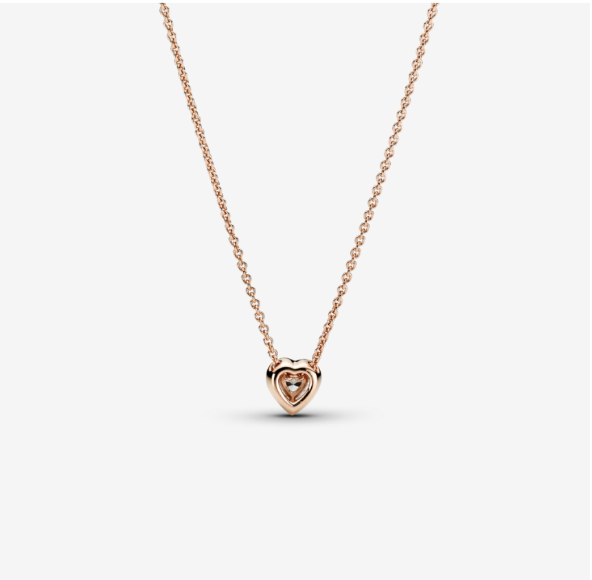 Dây Chuyền Orianna Timeless Mạ Vàng Hồng 14K Mặt Trái Tim Đính Đá