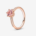 Nhẫn Orianna Moments Mạ Vàng Hồng 14k Vương Miệng Đính Đá Lớn