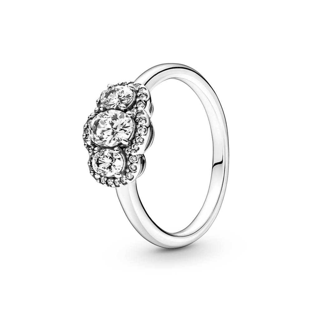 Nhẫn Bạc Orianna Timeless Đính 3 Viên Đá Trong Suốt